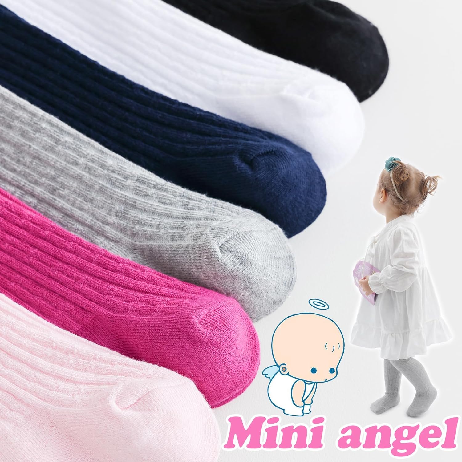 Mini angel Baby Tights Toddler Cable Knit Tights Cotton Warm Leggings Pantyhose Soft Stockings