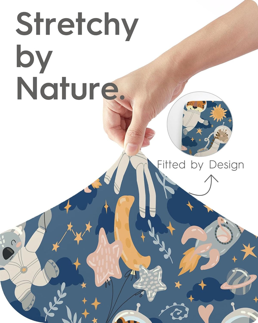 Changing Pad Cover for Girls Boys, TotBasic Premium Soft Boho Changing Table Covers, Stretchy Jersey Changing Table Sheets - Fits All Standard Changing Tables - 2 Pack (Dino Space)