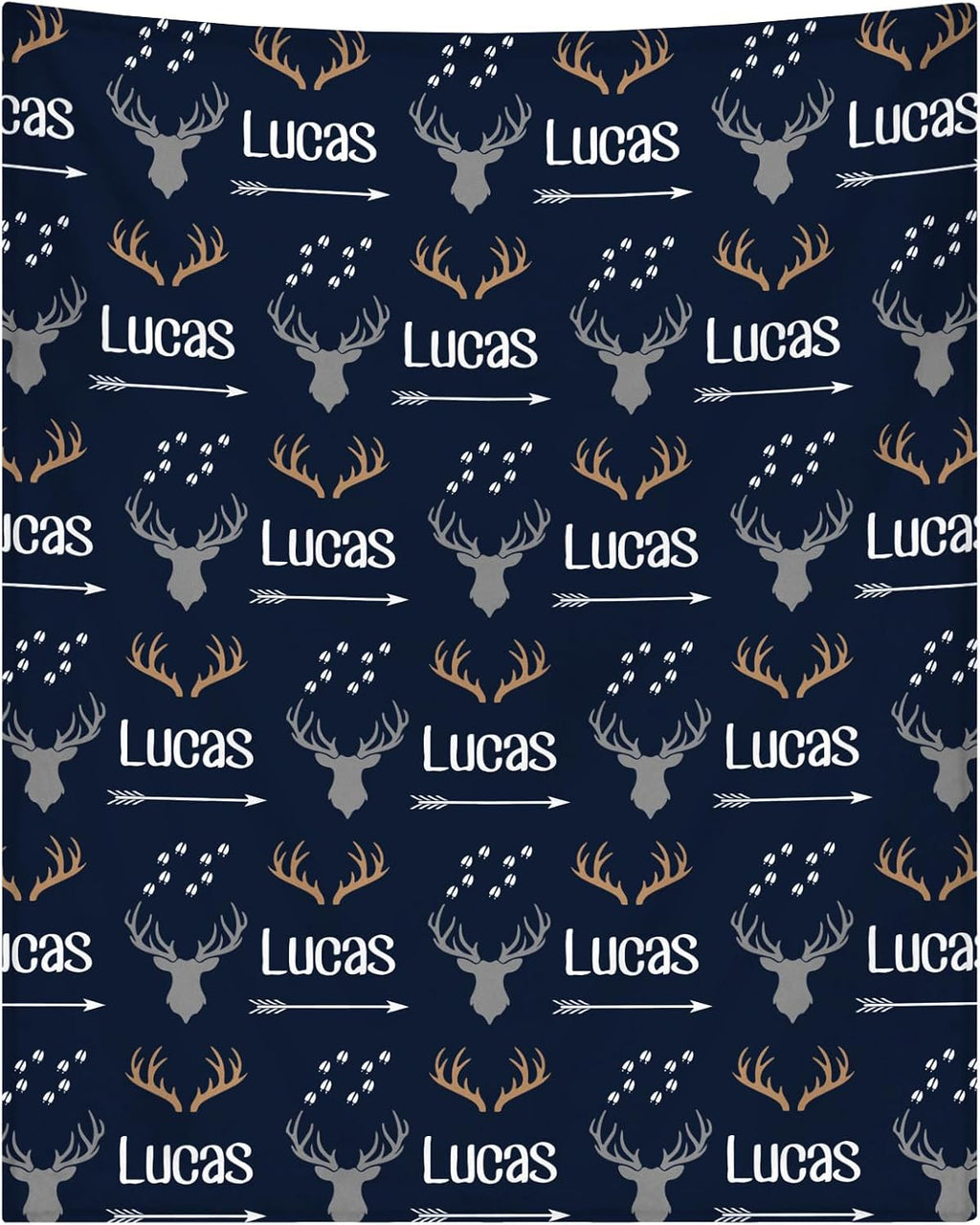 Personalized Baby Blanket with Name, Custom Baby Blanket for Boys or Girls, Soft Flannel Throw for Newborns & Kids