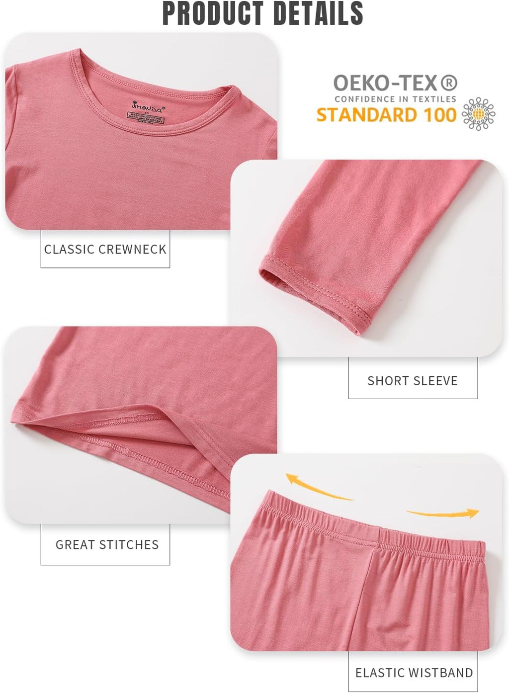 Jimonda Baby Boys Girls Pajama Sets Toddler Sleepwear Cool Jammies 2pcs Viscose from Bamboo PJs 18M-8Y