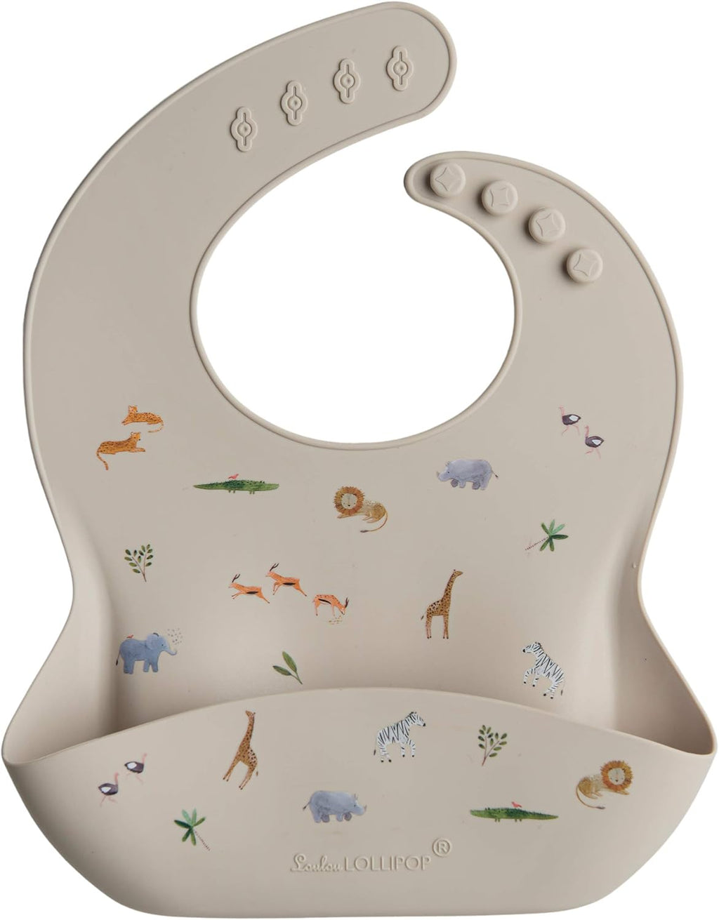 Loulou Lollipop Soft, Waterproof Silicone Feeding Bib for Babies and Toddlers
