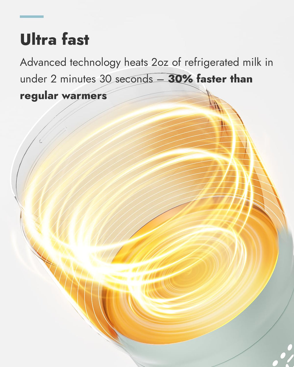 Papablic Pro Portable Bottle Warmer for Travel – Fast Heating, Built-in Sterilizer, 30W Fast Charge, 5-Temp Control, Easy-Clean Wide Mouth, Baby Milk Warmer for Breastmilk & Formula, Lilac Purple