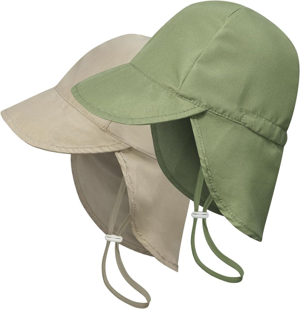 2 Pack Baby Sun Hats UPF 50+ Toddler Beach Hat for Girls Boys 0-4 Years