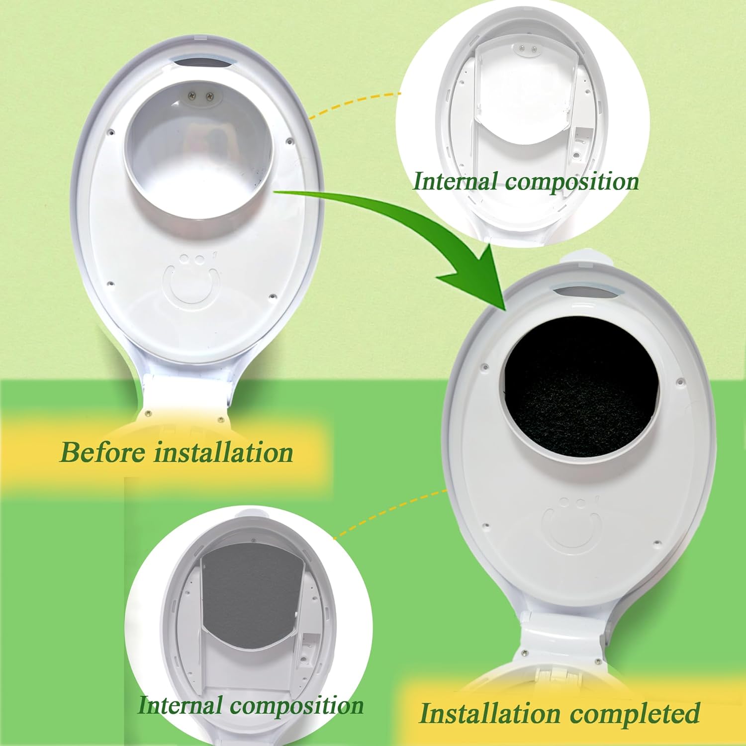 Diaper Pail Deodorizers Odor Eliminator Activated Charcoal Filter Refills Compatible with Ubbi Diaper Pail | 6 Pack Carbon Filter | Precise fit | Thickened | Natural, Keep Home Fresh