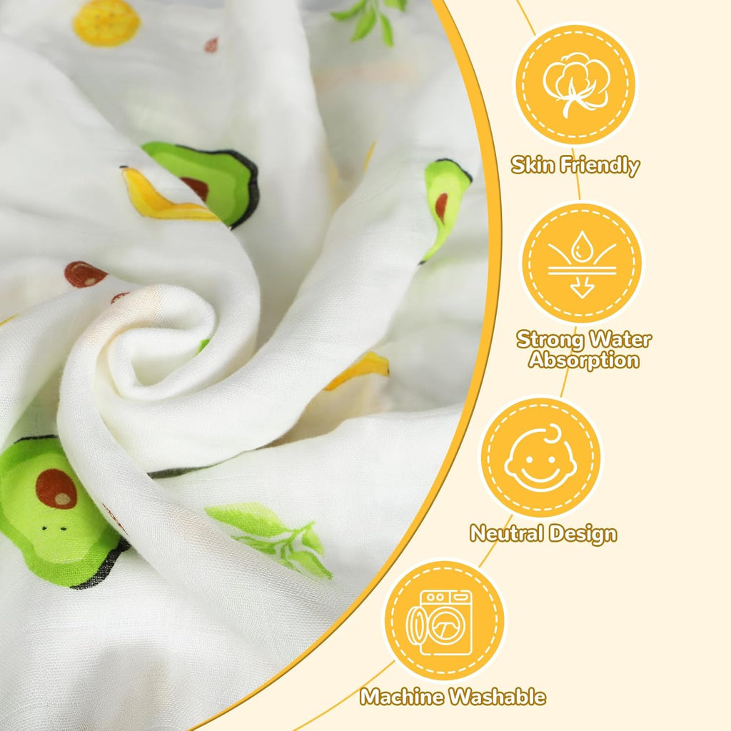 Cotton Muslin Swaddle Blankets for Newborn - 4 Pack Breathable Receiving Blankets for Baby - 47''X47'' Large Soft Thin Unisex Baby Blanket Burp Clothes Baby Bath Towel Stroller Cover