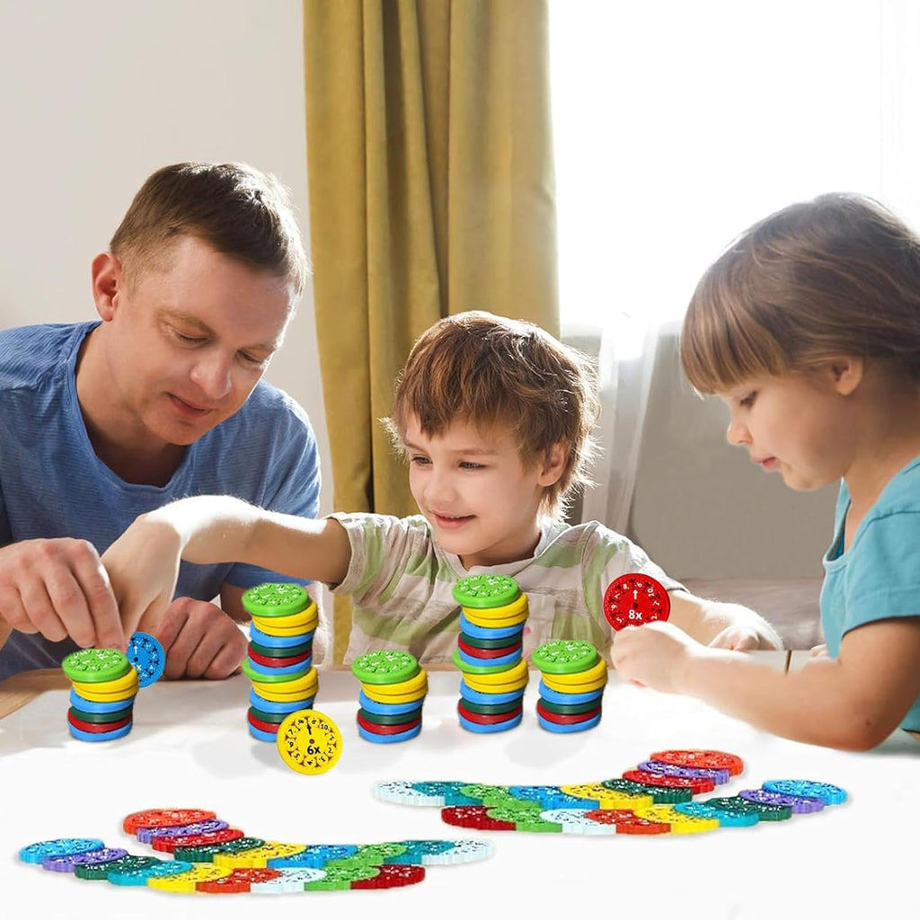 Math Fidget Spinners, Cool Math Fidget Spinners Toys, Funny Number Fidget Toy Learning Game, Multiplication Chat Game Fidget Toys for Adults Kids (Add 9Pcs)