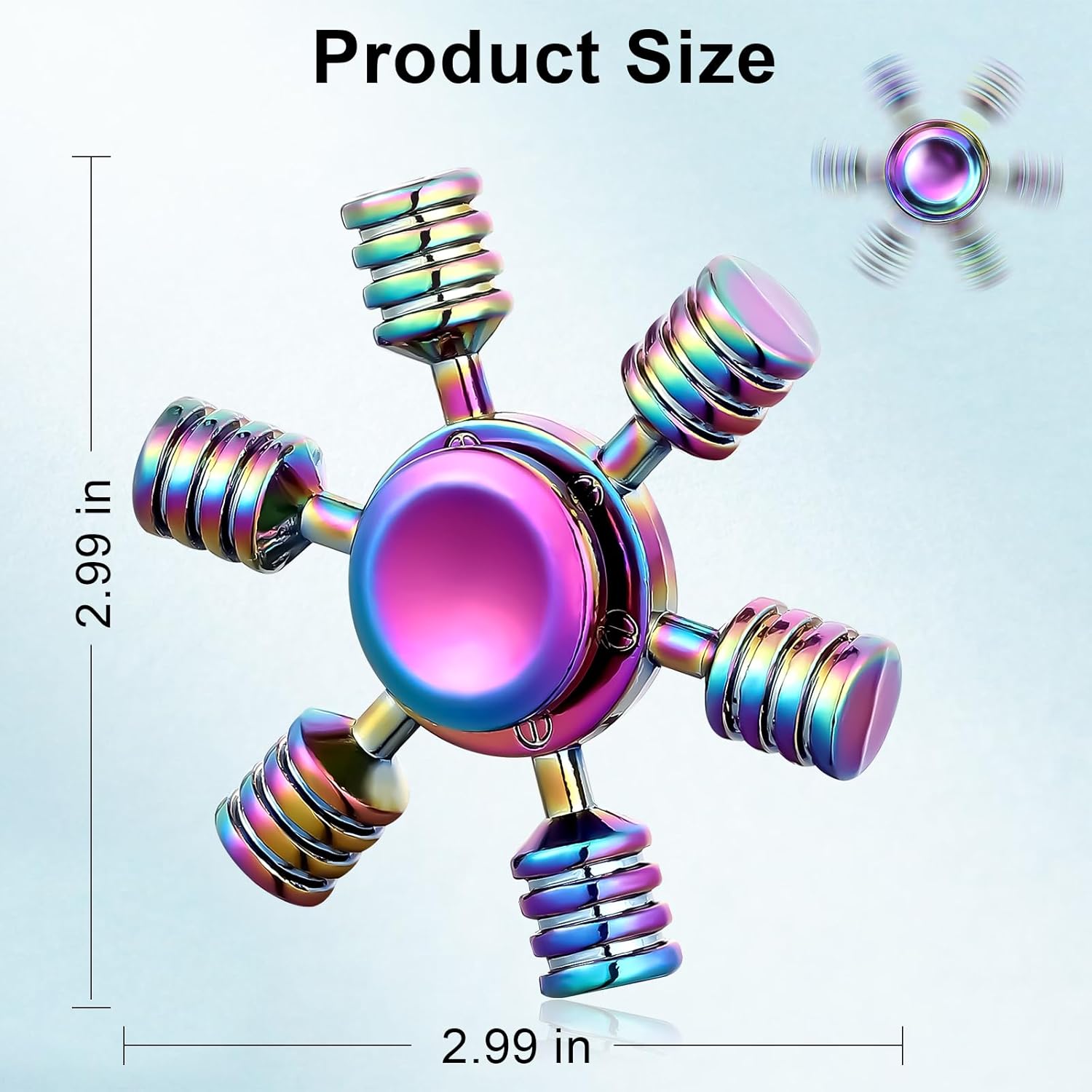 SCIONE Metal Fidget Spinner Gifts for Adults and Kids, Stress Anxiety ADHD Relief Figets Toy, Metal Anti-Anxiety Fidget Spinner Toy for Birthday Gifts Stocking Stuffers Classroom Prizes for Boys Girls