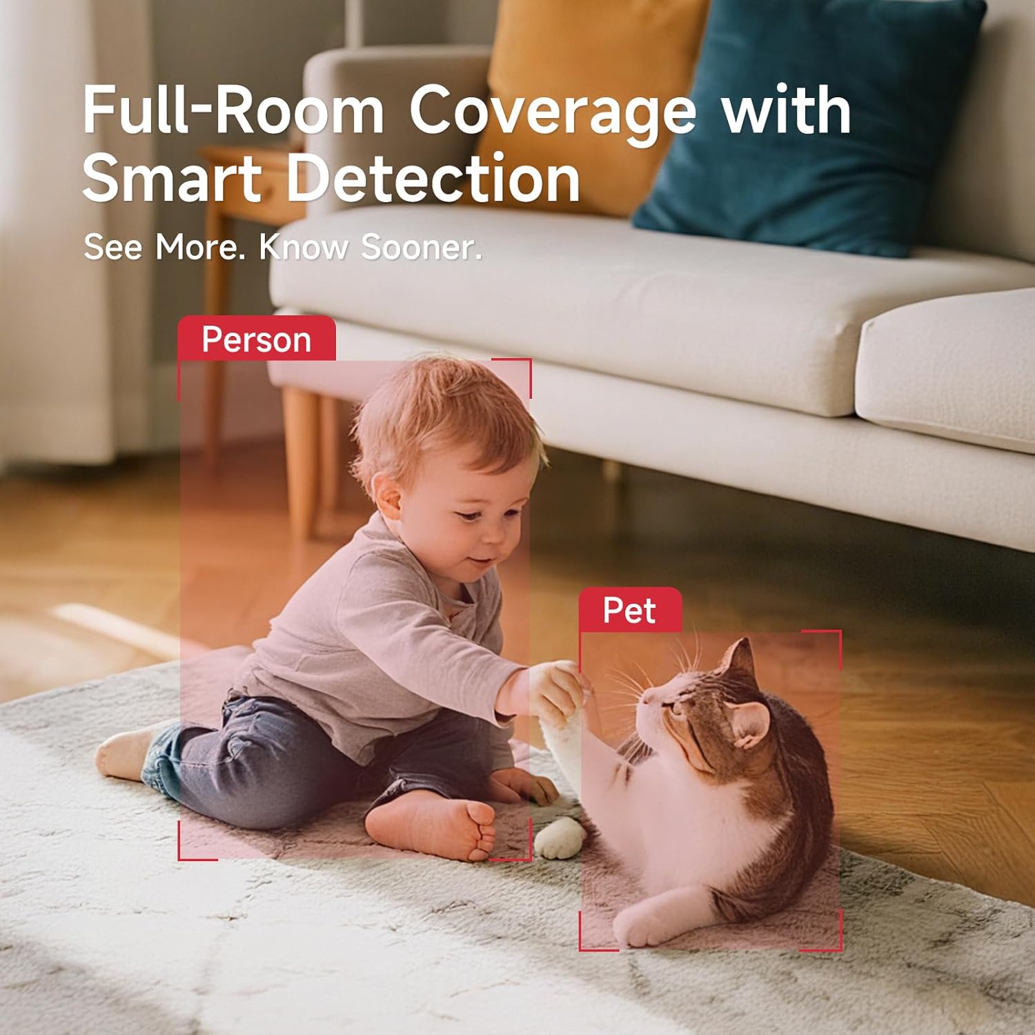 WiFi Baby Monitor with Camera and Audio - 2K Color Night Vision, WiFi Video Baby Monitor - 355° Pan/70°Tilt, AI Motion/Cry/Temp/Humidity Alerts, 2-Way Audio, App for 20 Users, 8 Lullabies