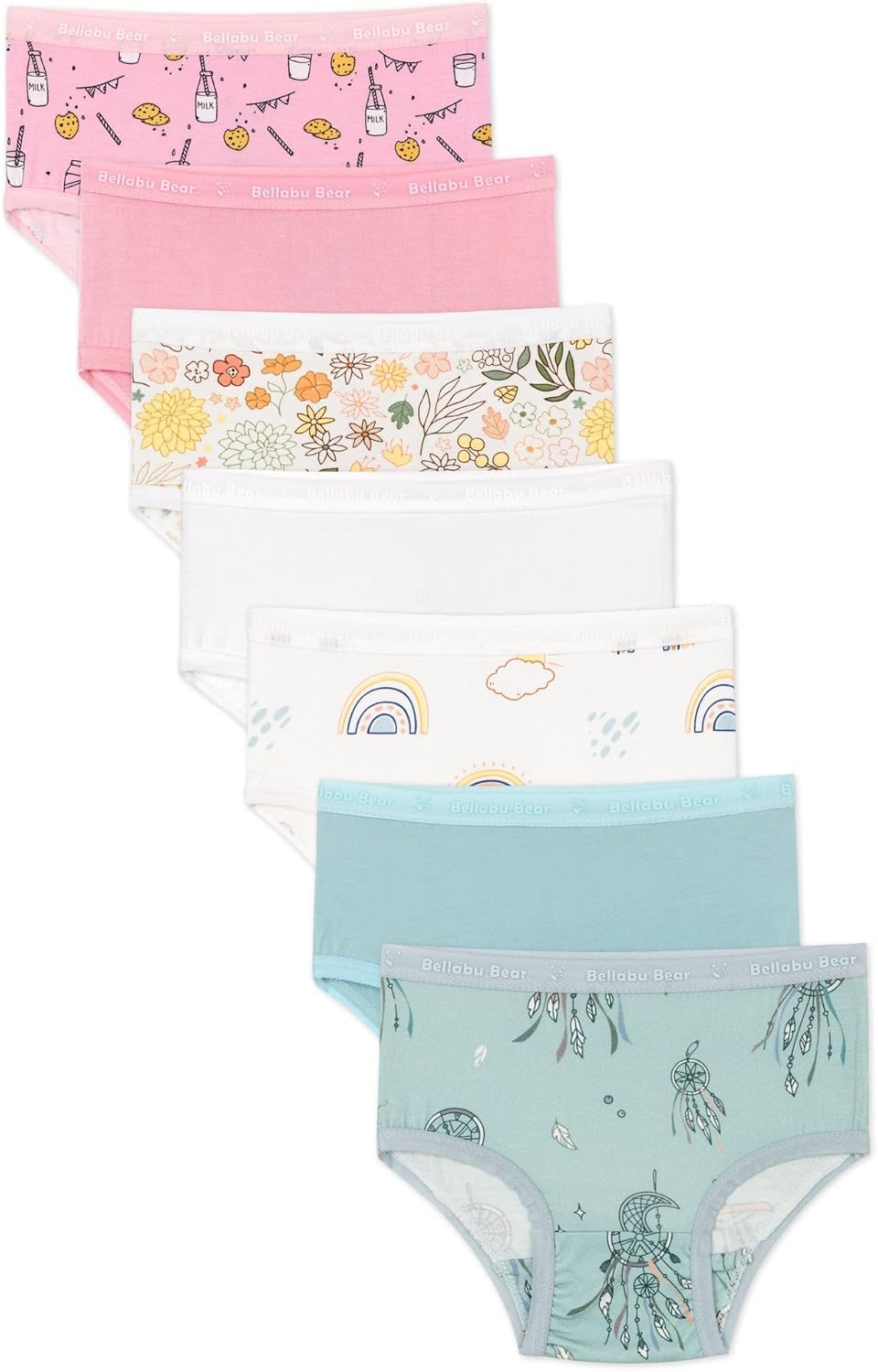 Bellabu Bear Girl's Rayon from Bamboo Underwear 7-Pack