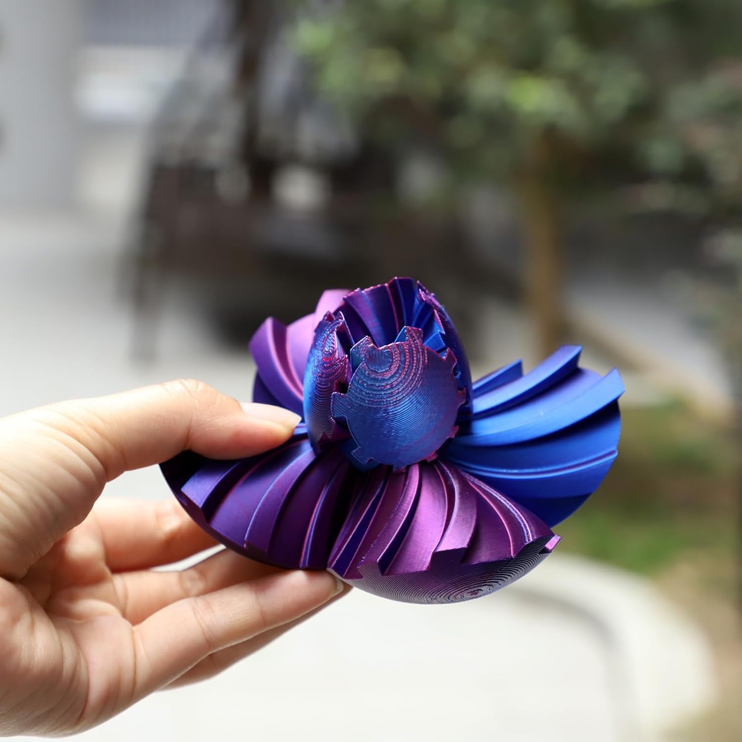 Gear Ball - 3D Printed Gear Ball Spin Ball or Cube Fidget Toy, Gear Sphere, Gear Ball Gearball Fidget Toy, Stress Ball, GearSphere Desk Toy, Fidget Ball, Gear Toy for Stress and Anxiety Relaxing