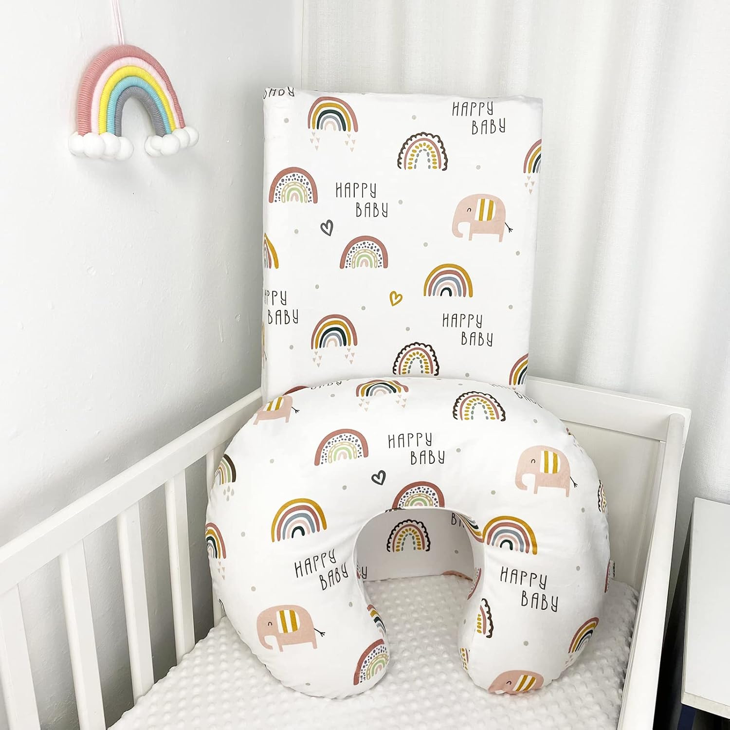 Owlowla Changing Pad Cover, Soft Minky Changing Table Sheets for Baby Boy and Girl(Rainbow)