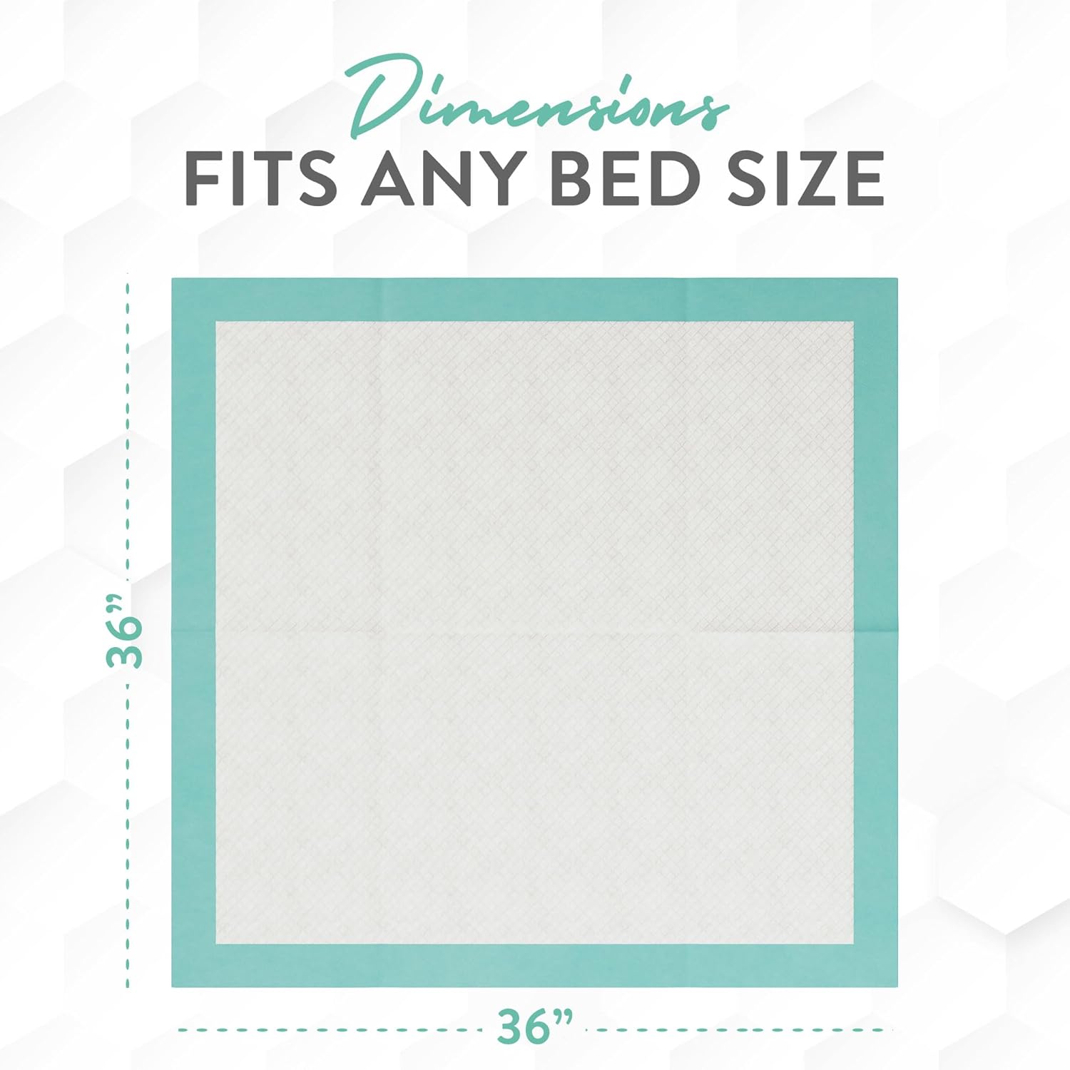 Inspire Extra Large Super Absorbent Disposable Bed Pads for Incontinence Ultra Thick and Absorbent Bed Pads Disposable Adult | Puppy Pads | Pee Pads for Adults (36" X 36" Pack of 50 W/ Adhesive)