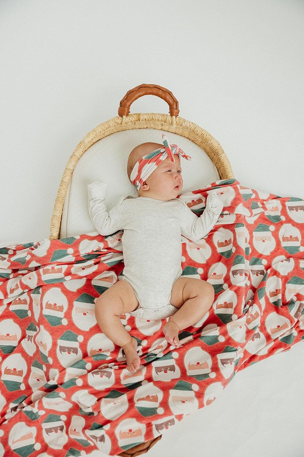 Copper Pearl Large Premium Knit Baby Swaddle Receiving Blanket Claus