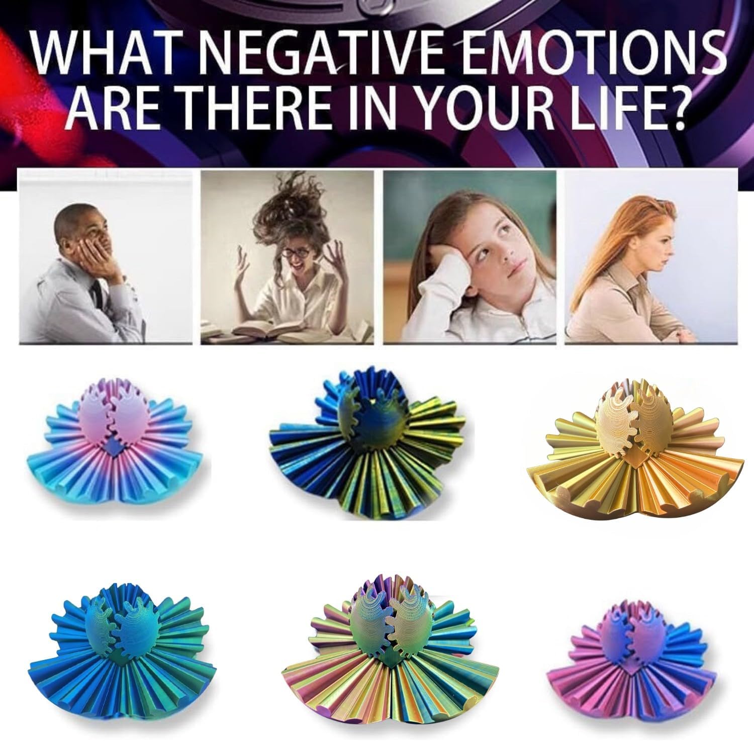 Gear Ball, 3D Printed Gear Ball Spin Ball Cube Fidget Toy, Gear Sphere, Gear Ball Fidget Toy, Stress Ball, GearSphere Desk Toy, Fidget Ball, Gear Toy for Anxiety Relaxing (Laser Dark Red)