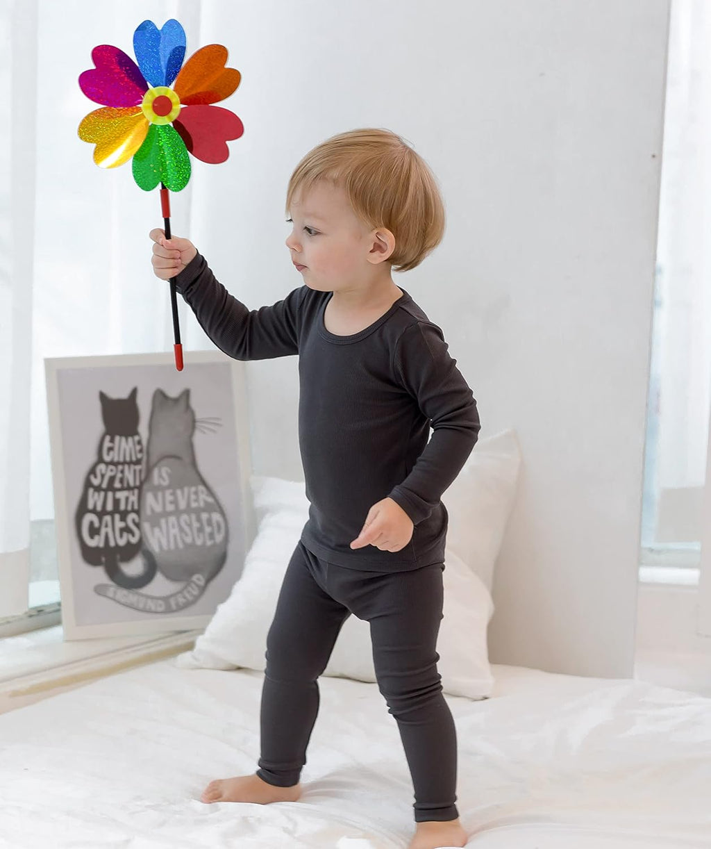 AVAUMA Baby Boys Girls Pajama Set Kids Toddler Snug fit Ribbed Sleepwear pjs for Daily Life Style