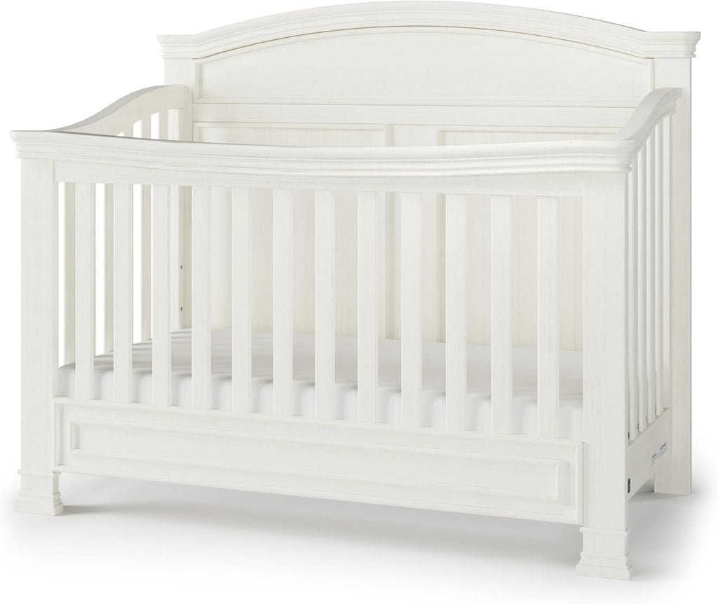 Child Craft Legacy Westgate 4-in-1 Convertible Crib, Baby Crib Converts to Day Bed, Toddler Bed and Full Size Bed, 3 Adjustable Mattress Positions, Baby Safe Finish, Fully Assembled (Vintage Linen)