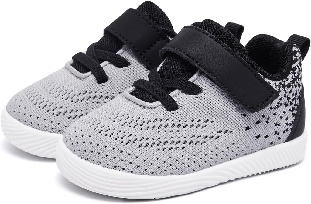 MORENDL Toddler Sneakers Baby Boys & Girls Barefoot Shoes Lightweight Breathable Walking Running Tennis Athletic Sport Shoes