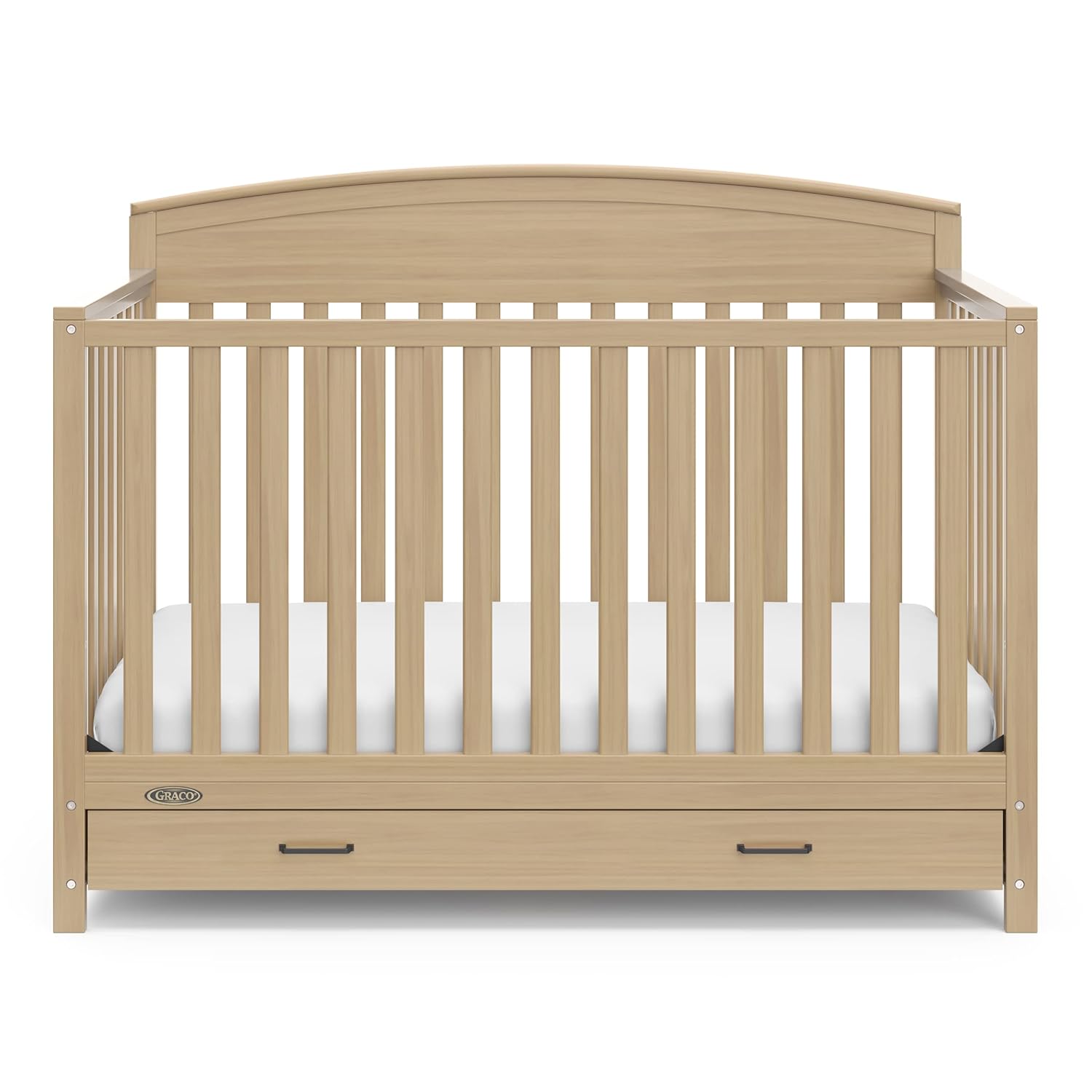 Graco Benton 5-In-1 Convertible Crib With Drawer (Driftwood) - Converts From Baby Crib To Toddler Bed, Daybed And Full-Size Bed, Fits Standard Full-Size Crib Mattress, Adjustable Mattress Support Base