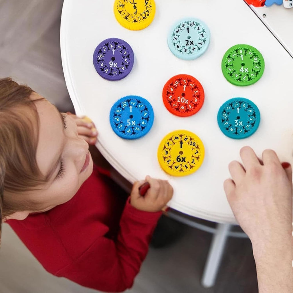 9Pcs Math Fidget Spinners, Math Fidget Toy, Math Facts Fidget Spinners for All Kids - Fidget Learning Game Toy Anxiety Relief Toys for Kids Autism (Multiply Or Divide)