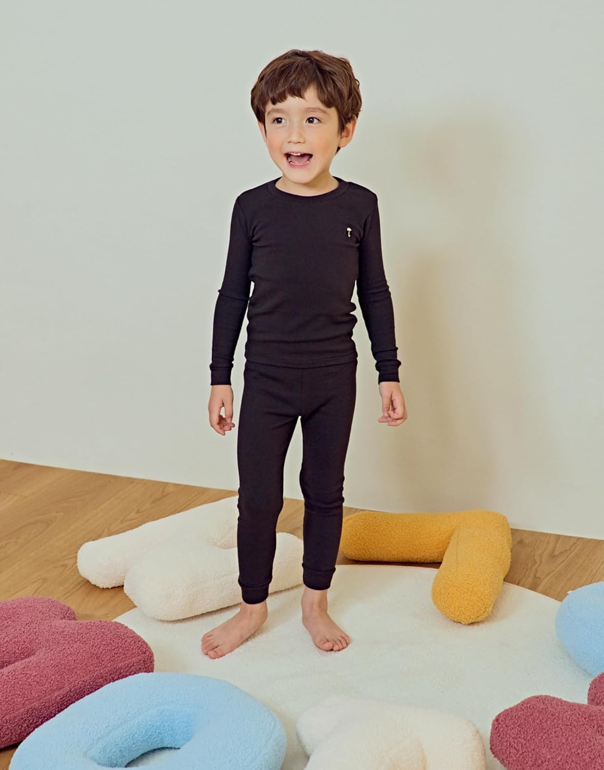 moimoln 6M-8Y Modal Cotton Solid Soft Breathable Baby Toddler Boys Girls Snug fit Pjs Long Sleeve Pajamas Set Sleepwear Daily