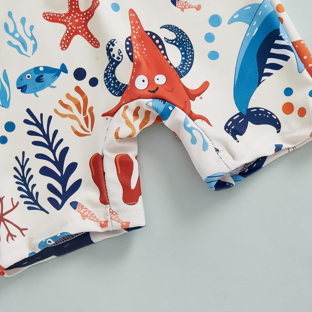 Hnyenmcko Baby/Toddler Boy Rash Guard Swimsuit Long Sleeve One Piece Zipper Swimwear Sunsuit Infant Bathing Suit Beachwear