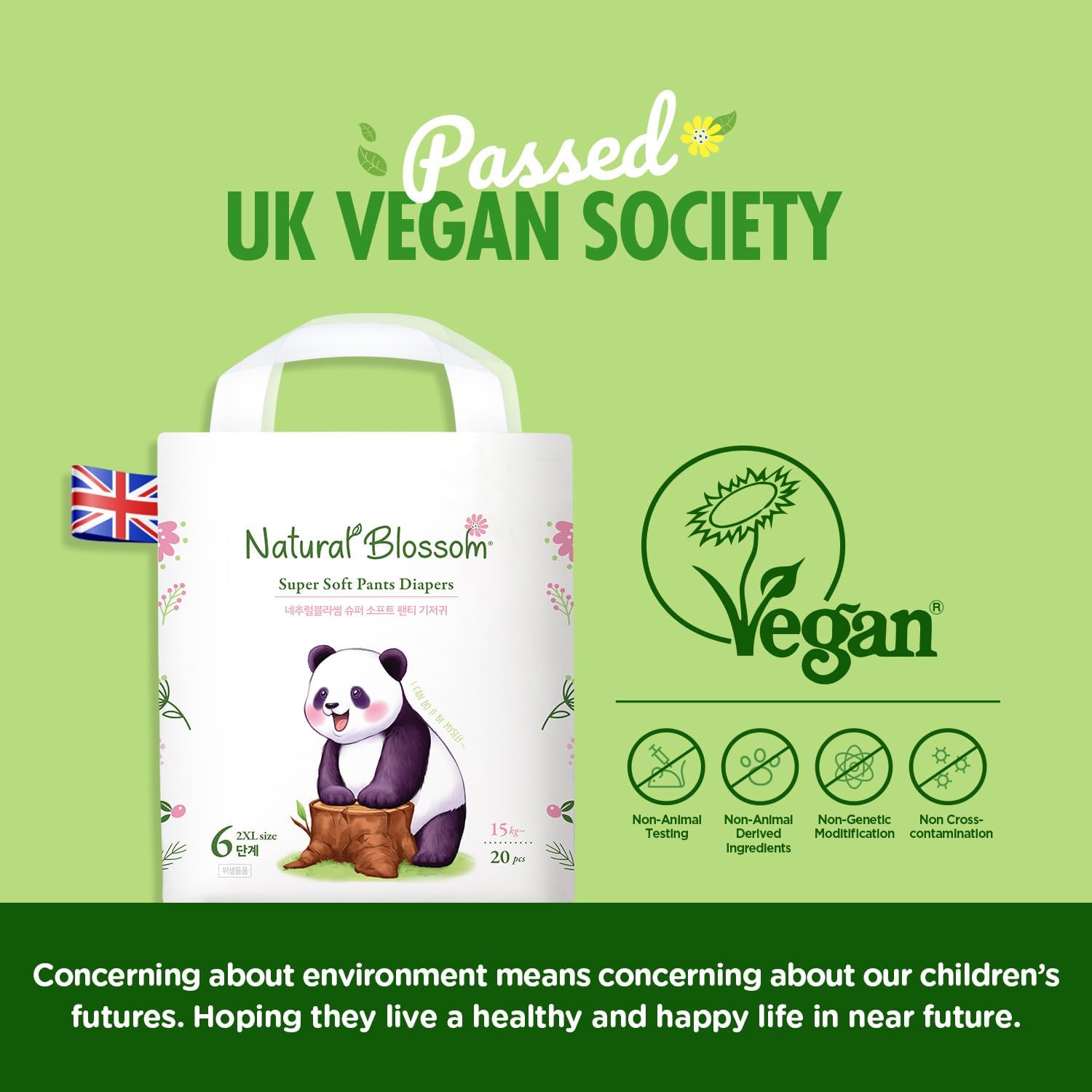 Pull-On Baby Diapers | Ultra-Slim, Hypoallergenic, Super Soft, Vegan | Size 6 (4T-5T, 33 lbs+) | 80 Count