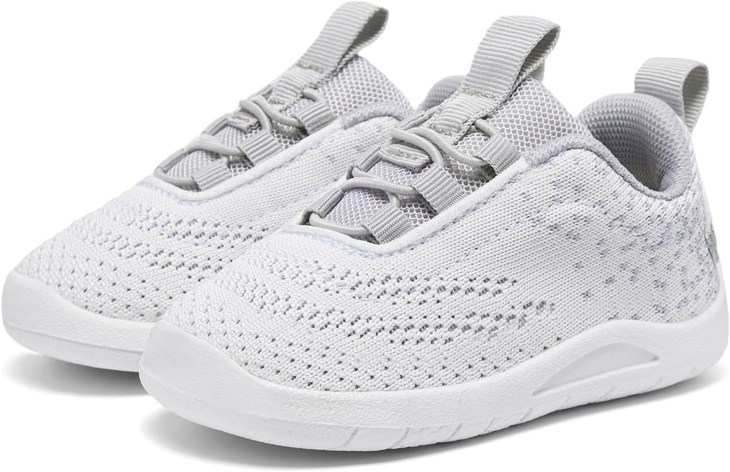 MORENDL Toddler Slip On Sneakers Baby Walking Shoes Non-Slip Breathable Unisex Pink Mesh Lace-Up Athletic Sneakers Infant Running Shoes