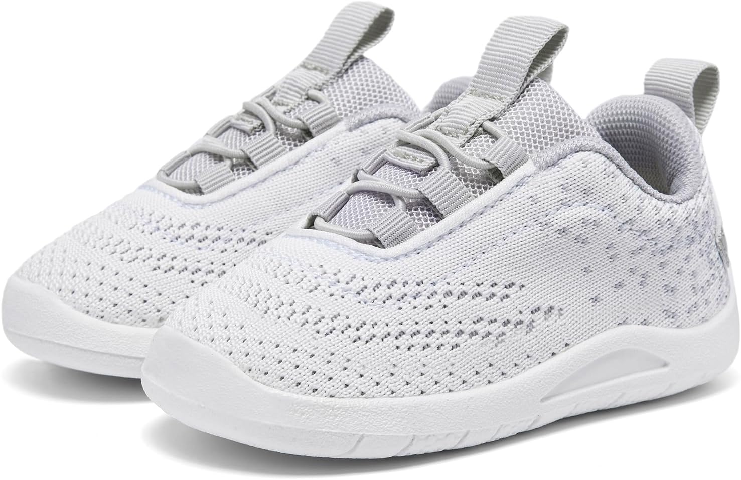 MORENDL Toddler Slip On Sneakers Baby Walking Shoes Non-Slip Breathable Unisex Pink Mesh Lace-Up Athletic Sneakers Infant Running Shoes