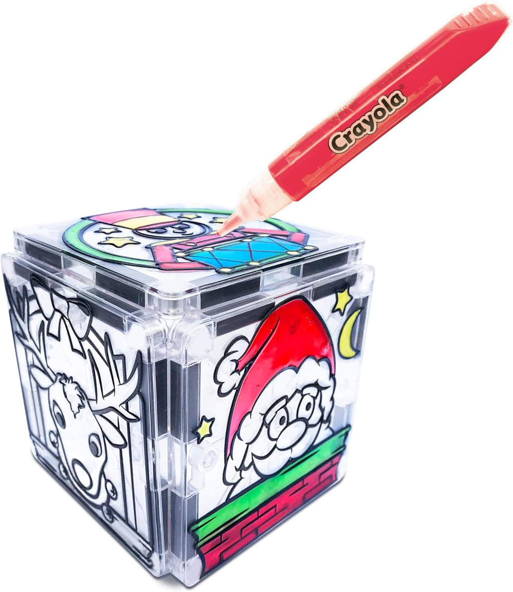 CreateOn Crayola PaintOn Holiday Magnetic Tiles, Magnetic Kids’ Building Toys, STEM Learning Travel Toys for Boys and Girls, 18-Piece Set