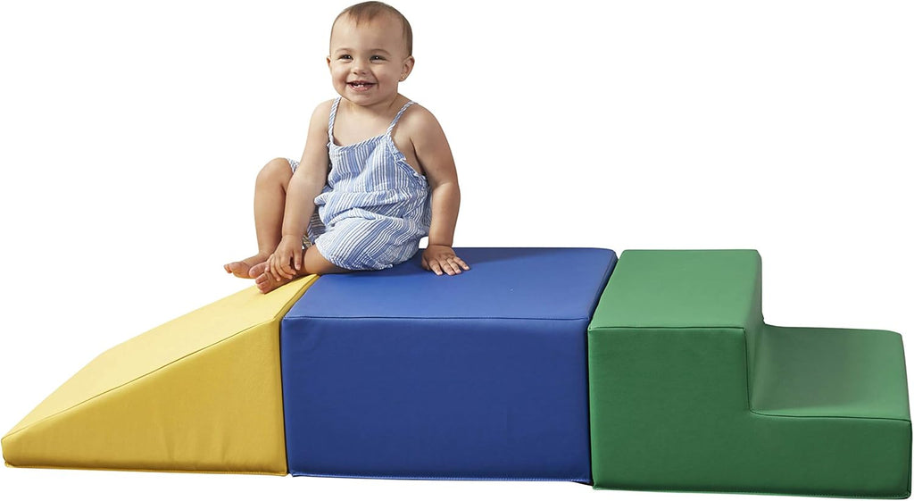 Factory Direct Partners 11618-AS SoftScape Toddler Playtime Climber, Indoor Active Play Structure (3-Piece Set) - Assorted