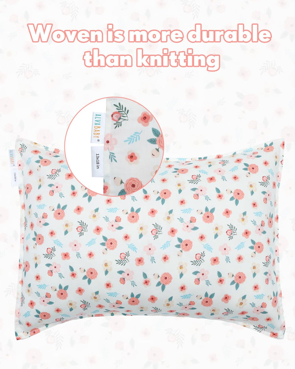 ALVABABY Toddler Pillowcases Fits 14x20in,13x18in Kids Cotton Baby 2 Packs Envelope Kids Pillow Cover for Boy Girl Sleeping Travel 2L-FTP17A