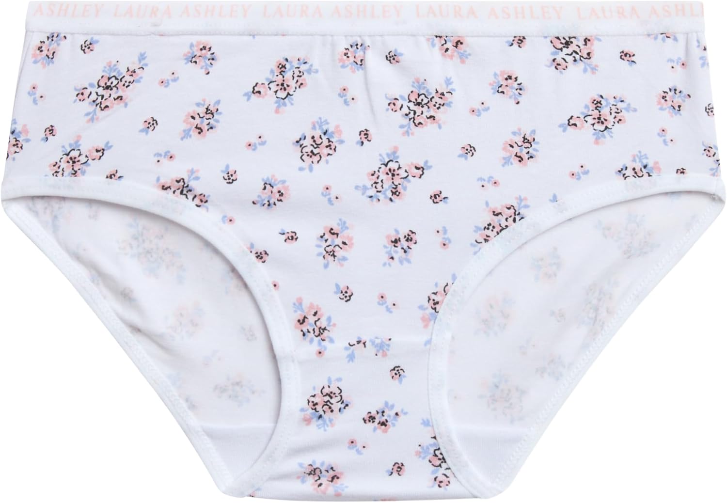 Laura Ashley Girls Underwear - 5 Pack Soft Stretch Breathable Panties for Girls - Lightweight Cotton Panties (Size: 4-12)