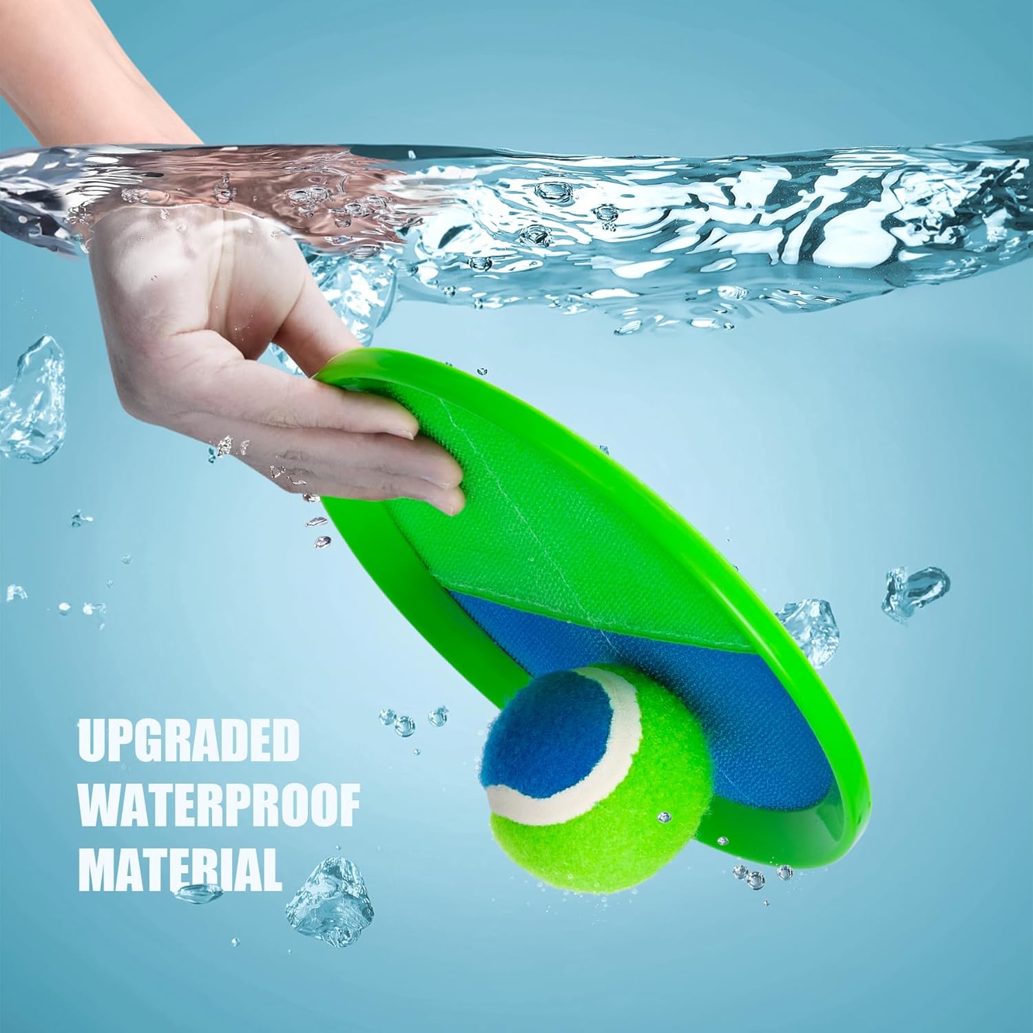 Toss and Catch Ball Set 4 Pack - Beach Toys Pool Toys Outdoor Games for Family Toddlers Kids Adults - Outside Yard Toys - Classic Birthday Gift for 3 4 5 6 7 8 9 10 11 12+ Years Old Boys Girls