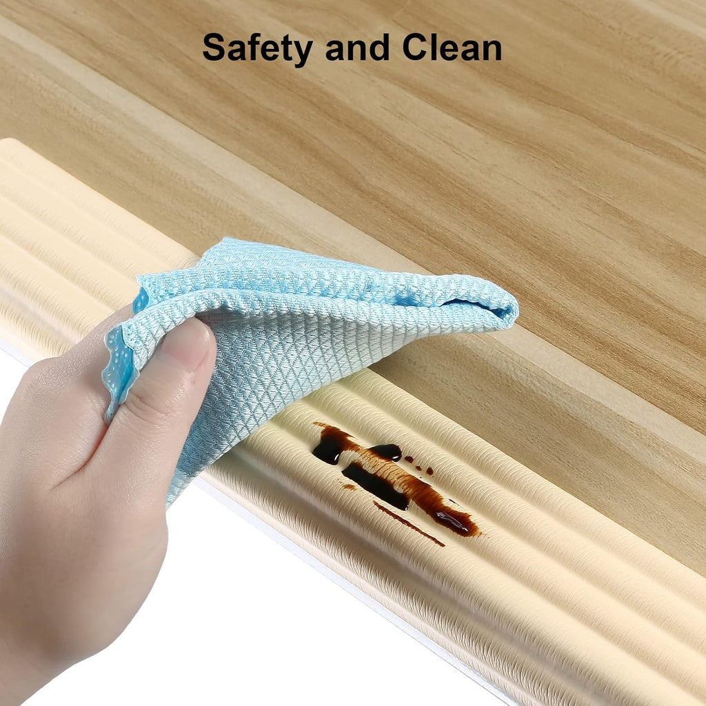 Upgrade Baby Proofing Edge Corner Protector, 16.4ft Edge Guards Padding with 3M Adhesive, Extra-Wide Soft Rubber Foam Padding, Furniture,Sharp Edge Safety Corner Edge Bumper Guard- Beige