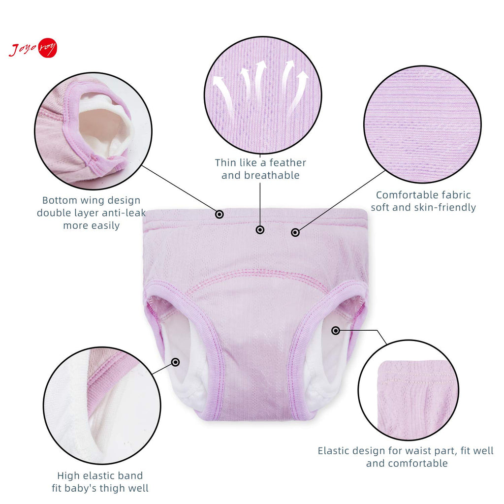 Joyo roy Toddler Girl Underwear Double Thigh Wings for Antileak Little Girls Underwear Potty Training Pants Girls Training Underwear Toddler Girl Underwear 4t Toddler Panties 4t Training Pants 4t-5t
