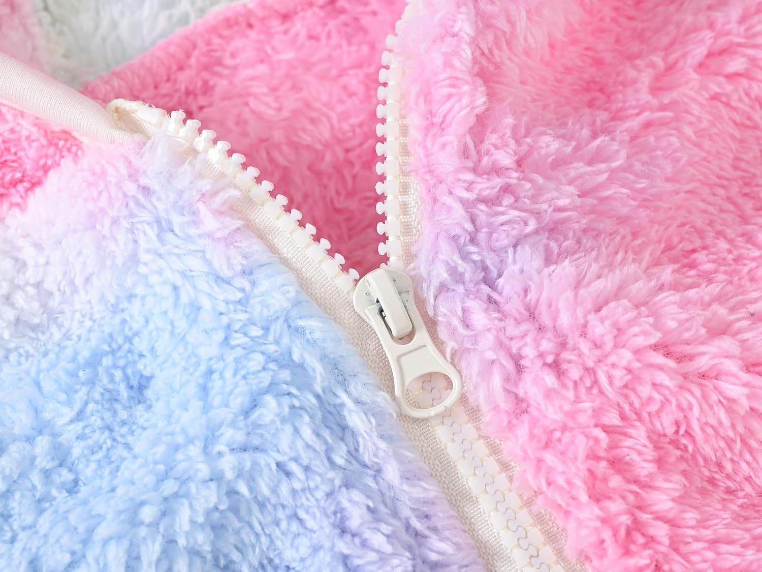 AIWUHE Toddler Boys Girls Hooded Jacket Fleece Hoodie Winter Warm Solid Color Teddy Coat Zip-up Bear Ear Sweater Fall Clothes