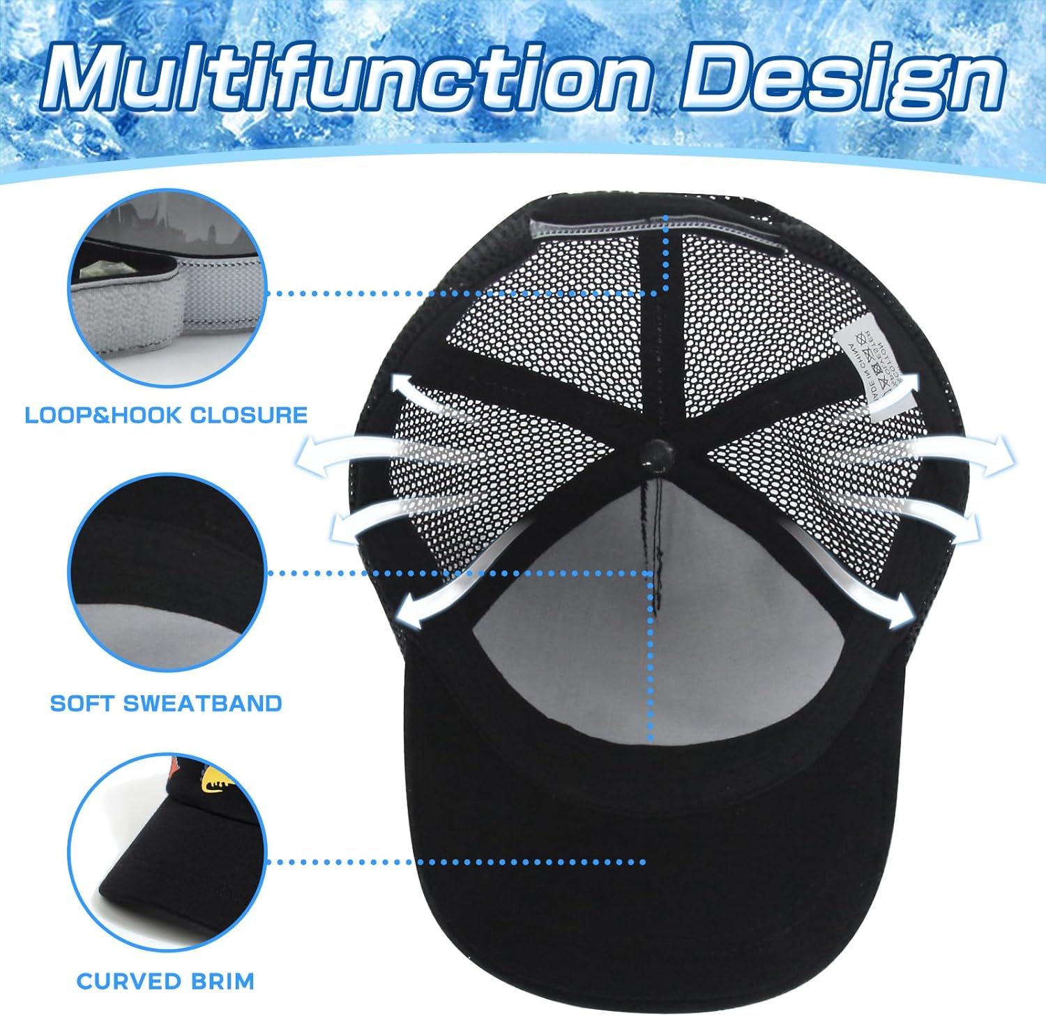 Duoyeree Toddler Baseball Cap Baby Cap Sun hat Print Dinosaur Pattern and Solid Color hat Kids boy Girl Age 0-8t