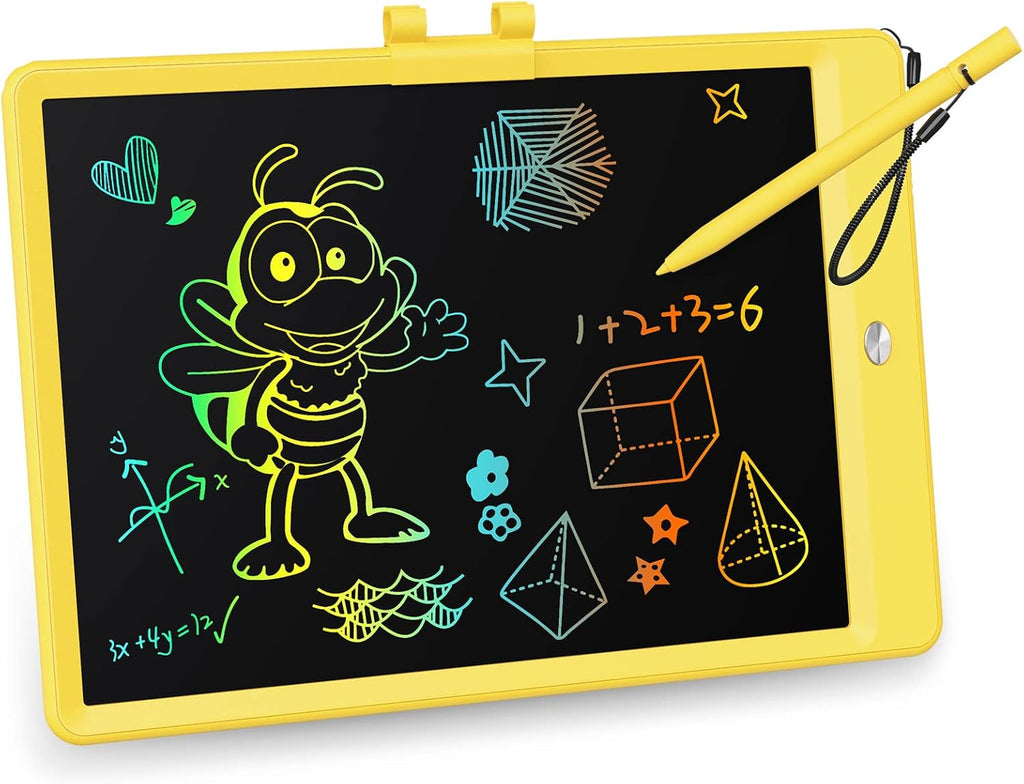 KOKODI LCD Writing Tablet, 10 Inch Colorful Toddler Doodle Board Drawing Tablet, Erasable Reusable Electronic Drawing Pads, Educational and Learning Toy for 3-6 Years Old Boy and Girls