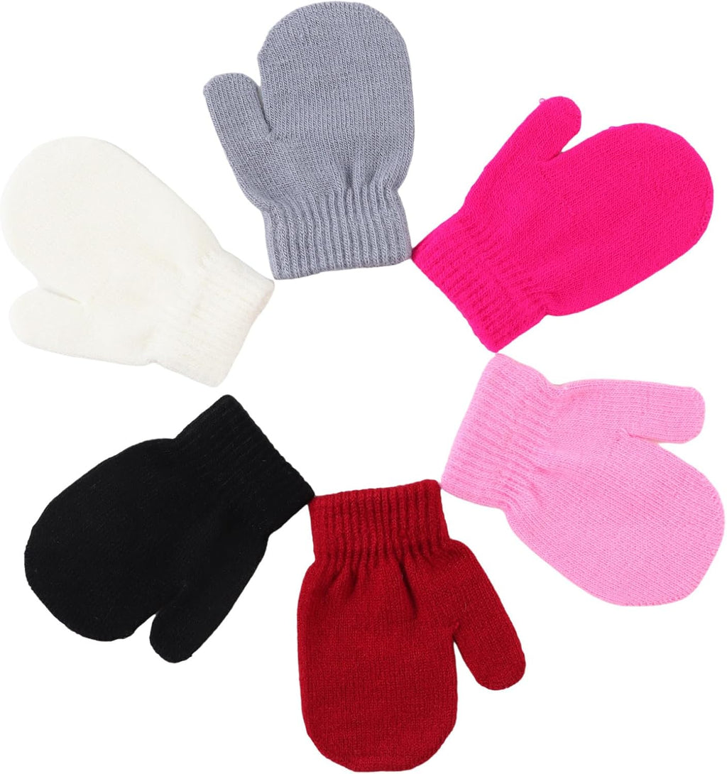Baby Winter Mittens Toddler Stretch Knit Gloves Magic Warm Glove for Baby Boys Girls