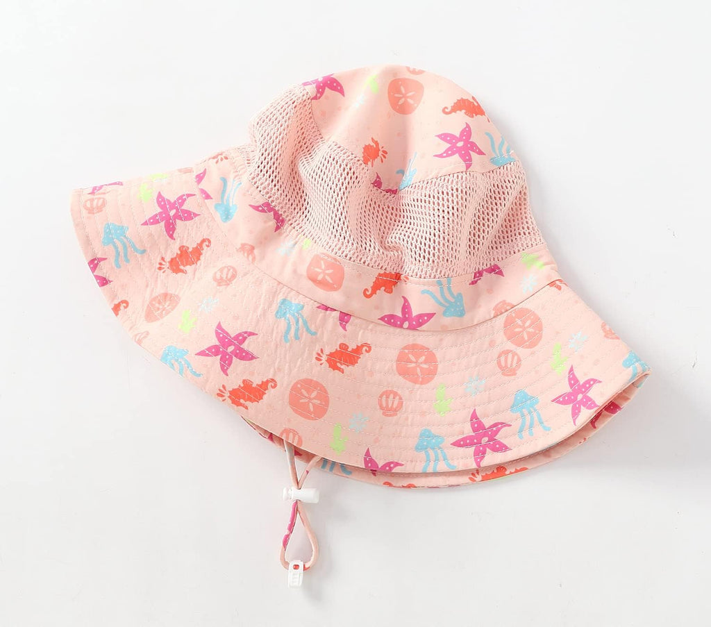 Home Prefer UPF50+ Wide Brim Sun Hat Boys Girls Sun Protection Hat Zoo Beach Swim Safari Bucket Hat for Baby Toddler Kid