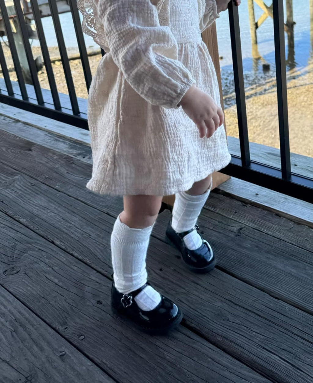 Zando Baby Knee High Socks - Infant to Toddler, Cotton Ruffle Socks, Warm Girls & Boys Long Stockings, 3-6 Pairs