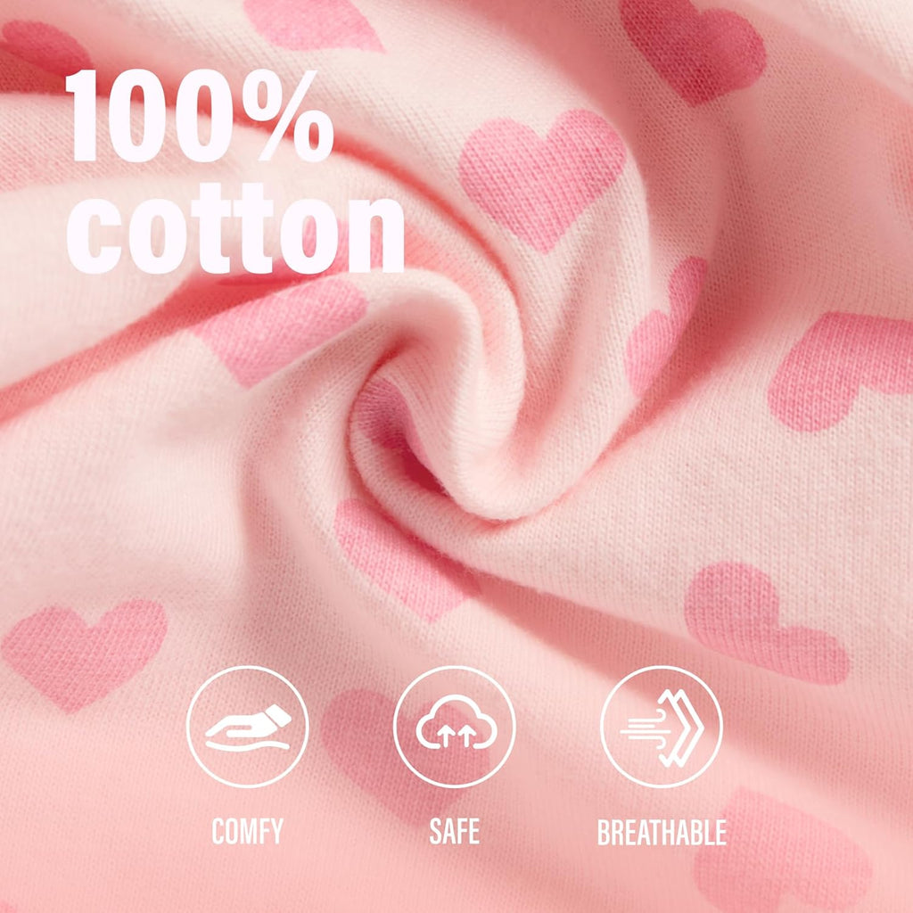 3-pack 100% Cotton Baby Girl Rompers, 0-24 months Ruffle Sleeve Toddler Romper Summer Clothes Set