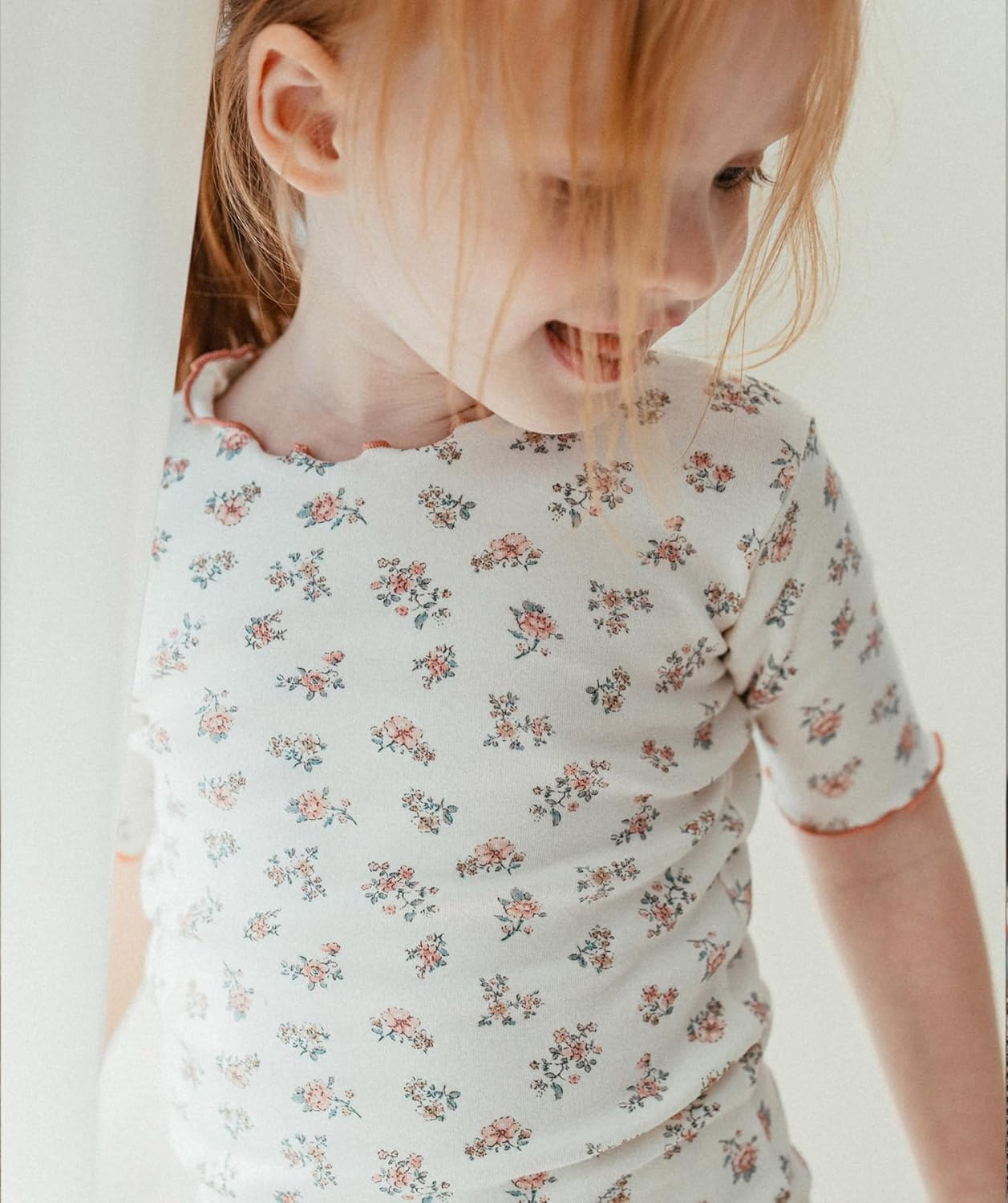 AVAUMA Baby Boy Girl Pajama Set 6M-7T Kids Cute Toddler Snug fit Flower Pattern Design Pjs Cotton Sleepwear Ruffled Shirring