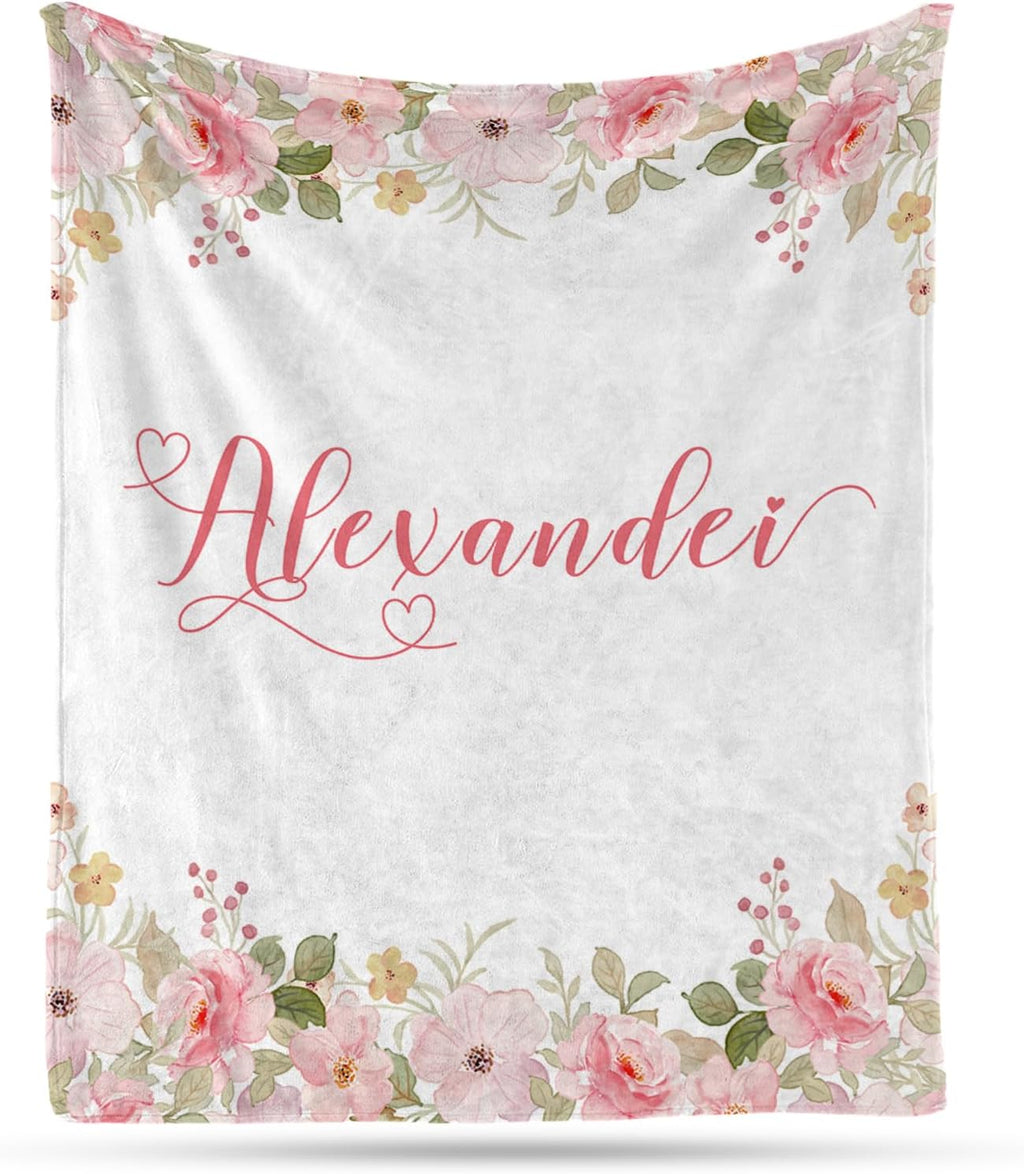 Ship Next Day, Personalized Baby Blankets - Printed in USA, Custom Name Blanket, Baby Blanket with Name, Ultra-Soft Cozy Fleece Blankets, Gifts for Baby Newborn Toddlers Boys & Girls Kids