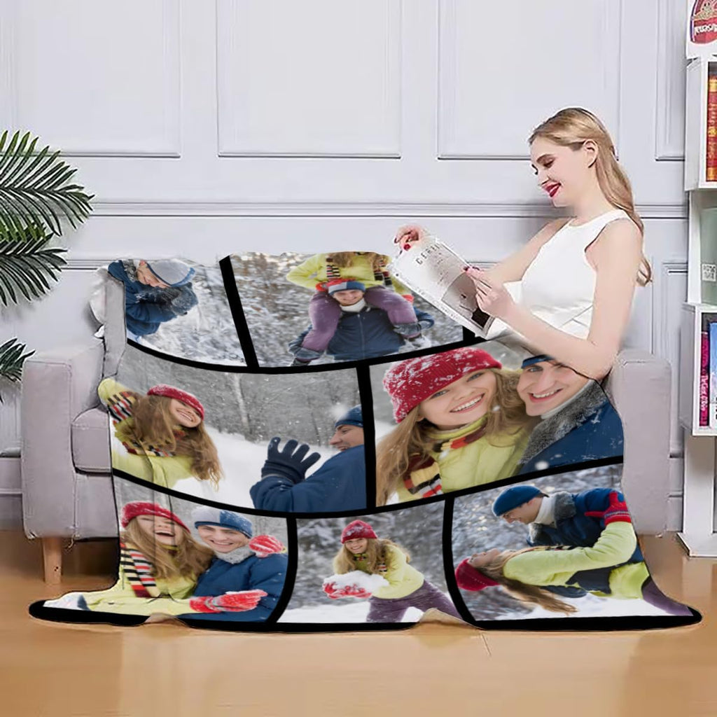 Ships Next Day, Custom Blankets with Pictures, Personalized Gifts for Boyfriend, Girlfriend, Photo Blankets Customized