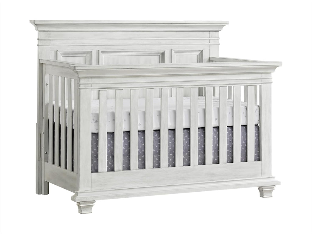 Oxford Baby Weston 4-in-1 Convertible Crib, Vintage White, GreenGuard Gold Certified