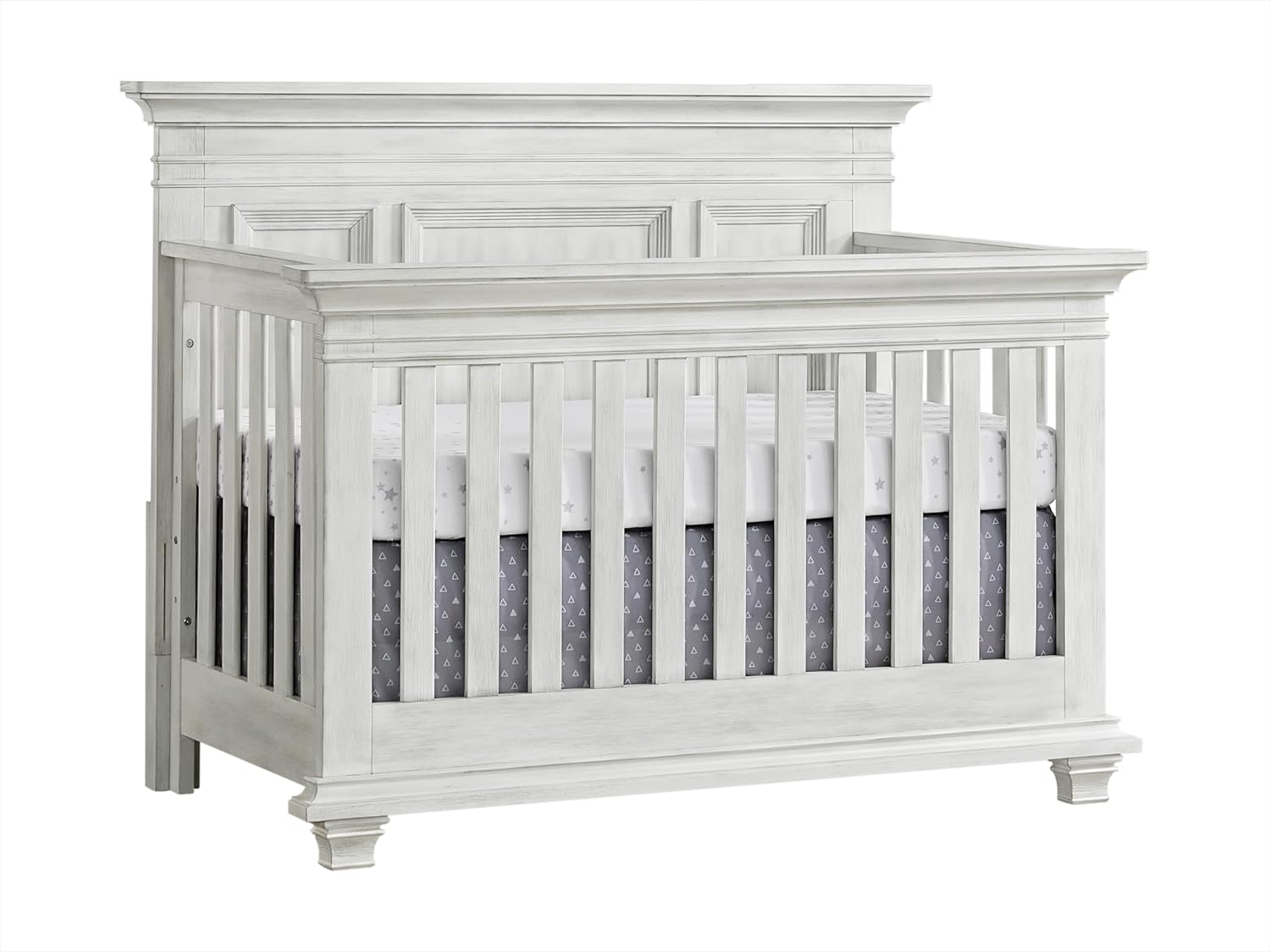 Oxford Baby Weston 4-in-1 Convertible Crib, Vintage White, GreenGuard Gold Certified