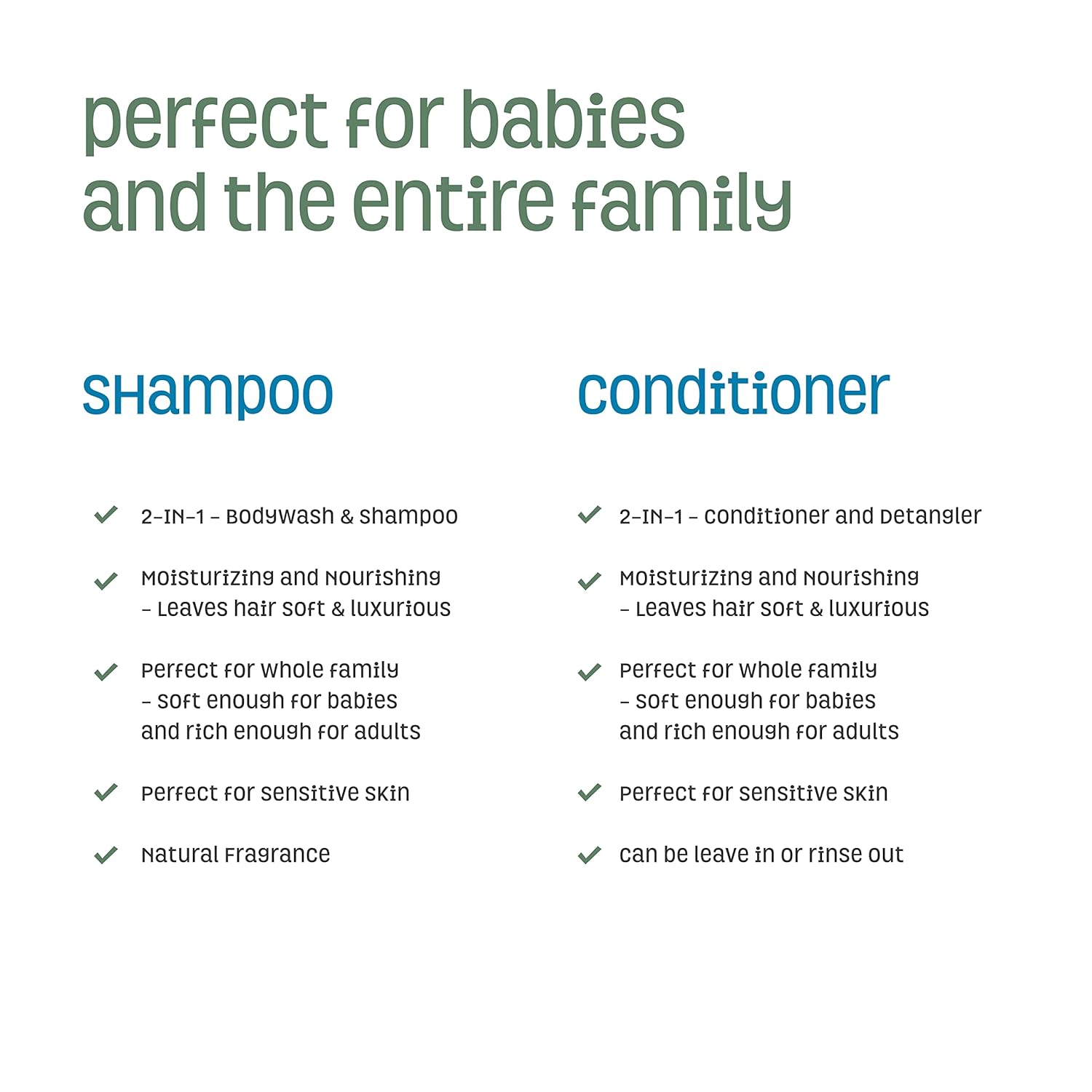 Nature's Baby Shampoo/Conditioner Combo Pack - Formulated for Problem and Sensitive Skin - EU Certified Non-Toxic - pH Neutral & Tear Free - Coconut Pineapple, 16 oz, 2 Pack