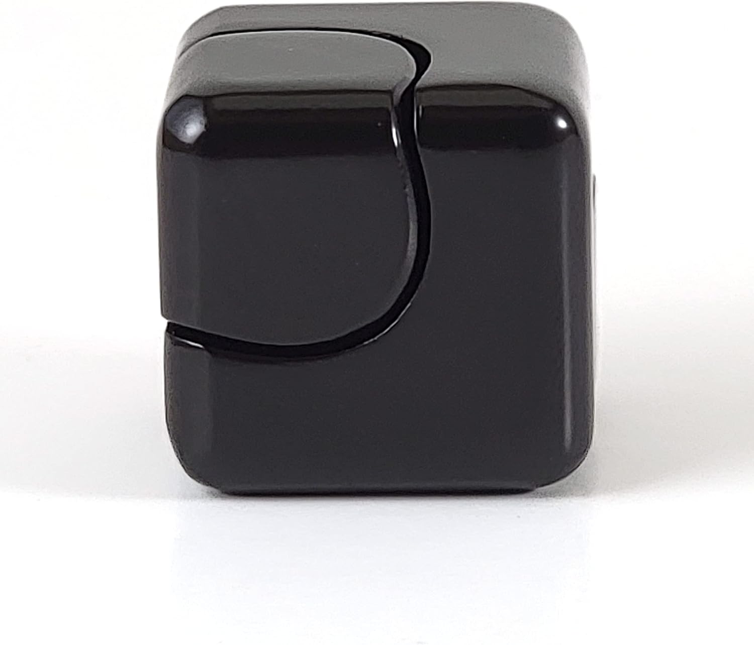 Cube Spinner Fidget Spinning Toy– Helps with Anxiety, ADHD, Autism, Stress & Focus– Desktop EDC Fidgets Spinner Aluminum Alloy Build for Kids & Adults. Black.