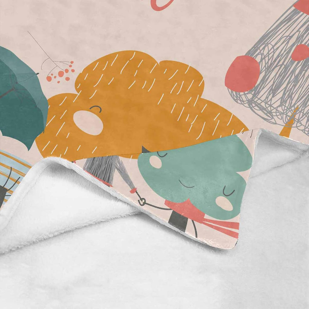 Personalized Cute Animal Baby Blanket, Custom Initial Jungle Swaddle Blanket with Name Customized Super Soft Nursery Fleece Throw Blankets for Newborns Baby Shower Girls Kids Birthday